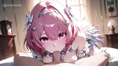 Her face smothered in cum while locked in the bedroom hard POV hentai compilation