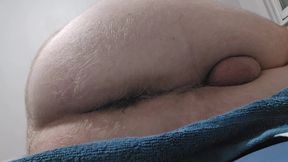 Using a dildo on my chubby white ass