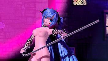 Hatsune Miku Miracle Paint Project diva Nude Mod Punk Costume