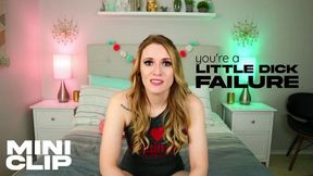 Mini Clip - Little Dick Failure - HD 1080 - SPH Humiliation