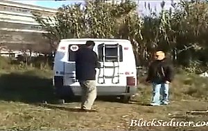 Black man slams his 13-inch cock between white blond s ...