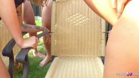 Bukkake outdoor fuck with the horny teens Adreena Winters and Mira Cuckold