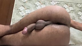 Squirting from asshole with big muscular dick