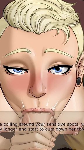Shelter: Horny Blondie with Short Hair Blowjob Deepthroat and Cum in the Mouth - Episode 2