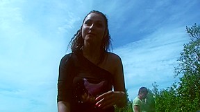 Hawt non-professional angel stretched and fucked on the car boot