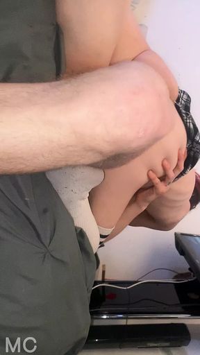 Tiny melody Creme restrained and cumming