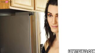Sgt Miles torments all holes of Miss Demeanor and trans Bambi Bliss