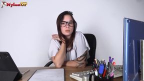 Dominating Boss Repremands Her Foot-loving Secretary's Failure