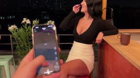 Sexy Girl Sucks Cock In The Toilet Of A Night Bar In Paris. Lovense Lush Control Public