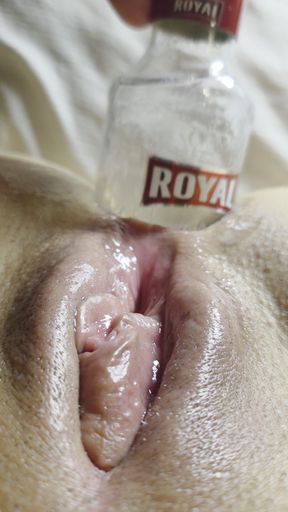 Extreme Anal Insertion with a Bottle Close up