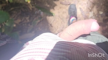 Andando de pau pra fora no mato.