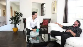 Jana Hicks makes her cucked husband watch her get a big cock facial cumshot