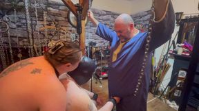 Part 2:- Lanista Bear and Domina Satana takes Bottom Feeder in the dungeon for a bit of tourture!