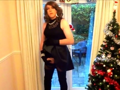 Alison in Thigh Boots - Wanking under the christmas tree