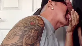 Tattooed Dilf Sucks Bfs Cock In Private Amateur Bj
