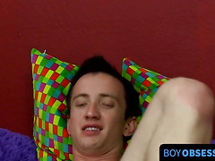 BoyObsession.com - Skinny young man impressively strokes his cock solo session