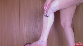 Using A Safety Razor On 16 Weeks Of Calf Hair Growth - BOTH Calves