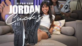 Jordans Cuck - FullHD - Mistress Enola, cuck, Nike Jordans, alpha cum, foot fetish, humiliation Cuck Boyfriend, Shoe Fetish, Foot Fetish, Jordan and Shoe Cleaning POV