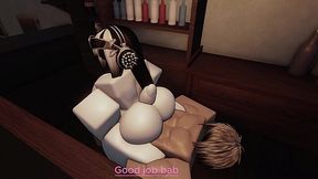 Roblox fuck with busty hot bartender in a bar