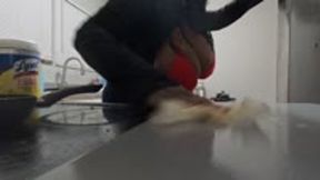 Teeny Watching on giantess Clean Counter POV1080 smaller