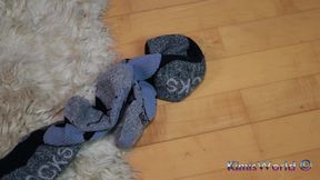 Bold & Unique: Sweaty Ski Socks, Sneakers & Black Jeans Tease