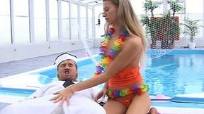 Sextractive blond cutie gets her pussy eaten in pose 69