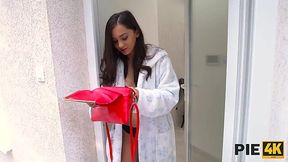 European Brunette beauty recieves a hot load into her.