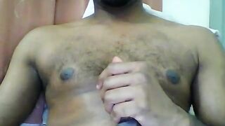 Watch as Indian guy with hairy muff takes on big cock in solo Malaysian video