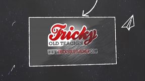 Tricky Old Teacher - Lazy student sucks her way to education