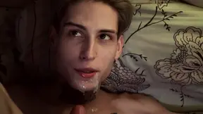 Cum on best friend's face