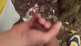 Amateur cruising bear: big dick latino big daddy cock boy peeing in the woods