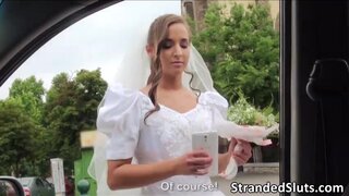 Amirah a runaway bride gets fucked hard on a lonely street