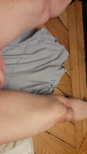I put on my new briefs with piss and cum - end