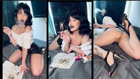 Pulp fiction cosplay black Head milf Chain smokes Eve 120 in bed