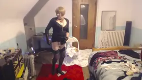 blonde french crossdresser