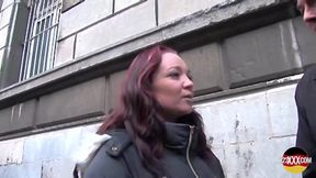 Redhead European Cutie Sucking and Fucking Outdoors