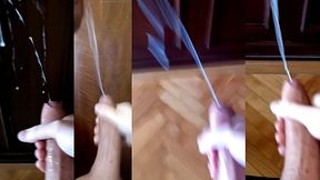 The most impressive collection of thick mega cumshots from a real big uncut straight amateur cock! Very loud orgasms!