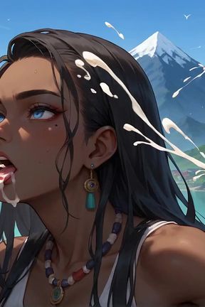 Mouthwatering Queen Deep Throats Mountain Sky in Dark-hued Porno.