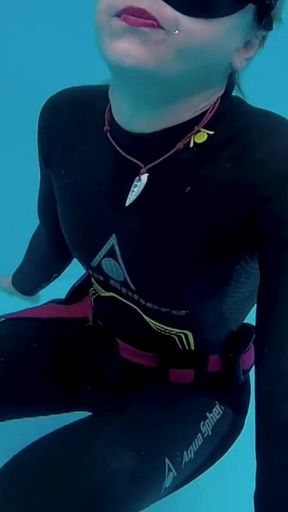 Underwater Wetsuit JOI in My Private Pool