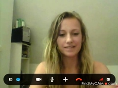 Blonde cutie on Skype