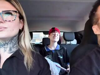 I discovered a window cleaner at the traffic light! And I called her over to be a porn actor and have hawt sex in our car in the centre of the street. I made her all soaked and that babe smeared our whole car seat.