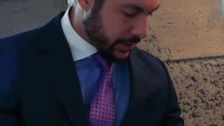 "Classy Suit Guy - Anal Sex with Deep Throat Blowjob & Facial"