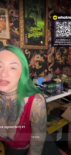 Lisha Blackhurst gets her tattooed tits out in a hot wrestling session