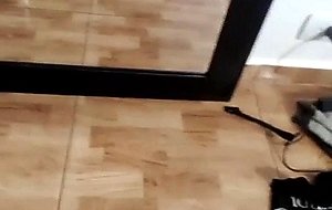 Horny colombian sissy rides a sex toy