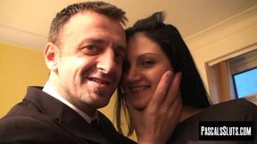 Adorable girl Eva Johnson moans while having her pussy demolished roughly