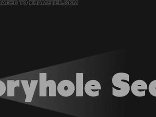 GLORYHOLE SECRETS - Tatted Lily Lane 2nd Gloryhole Gulps Cumshots Like a Pro