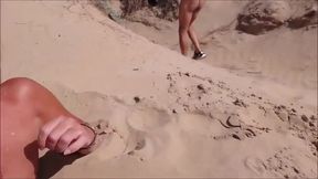 Outdoor blowjobs &amp; cumshots on the beach