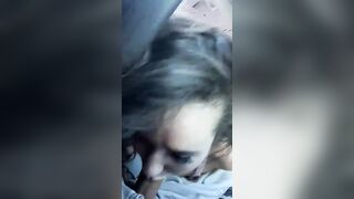 ROAD ORAL SEX gags on COCK BOUNCING FAT TITTED don’t crash