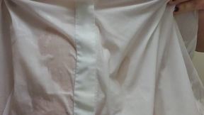 Wet White Blouse & Dildo Play in the Shower - BBW SSBBW