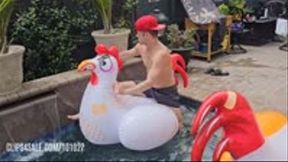 Moore Bliss Rides Inflatable Cock